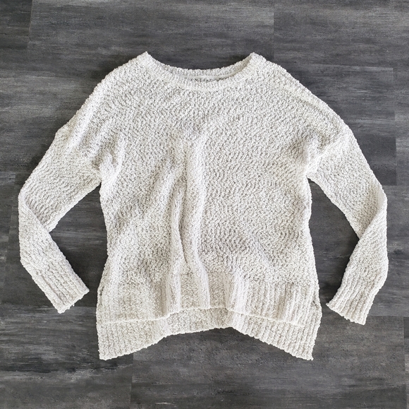 Hollister Sweaters - White Hollister Oversized Sweater Long Sleeve